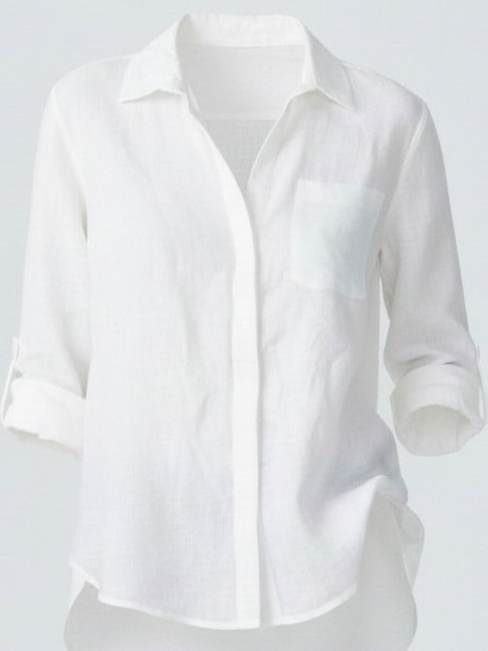 NWT Tommy Hilfiger Women's Size M White Button Down Shirt Saharan Safari Top